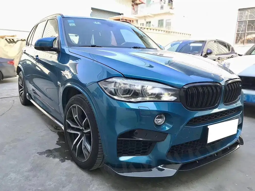 

2Pcs Dry Carbon Fiber Front Foglamp Trim Eyelids Air Vent Grill Frame Covers For BMW X5M F85 X6M F86 2015 -2019 Car Styling