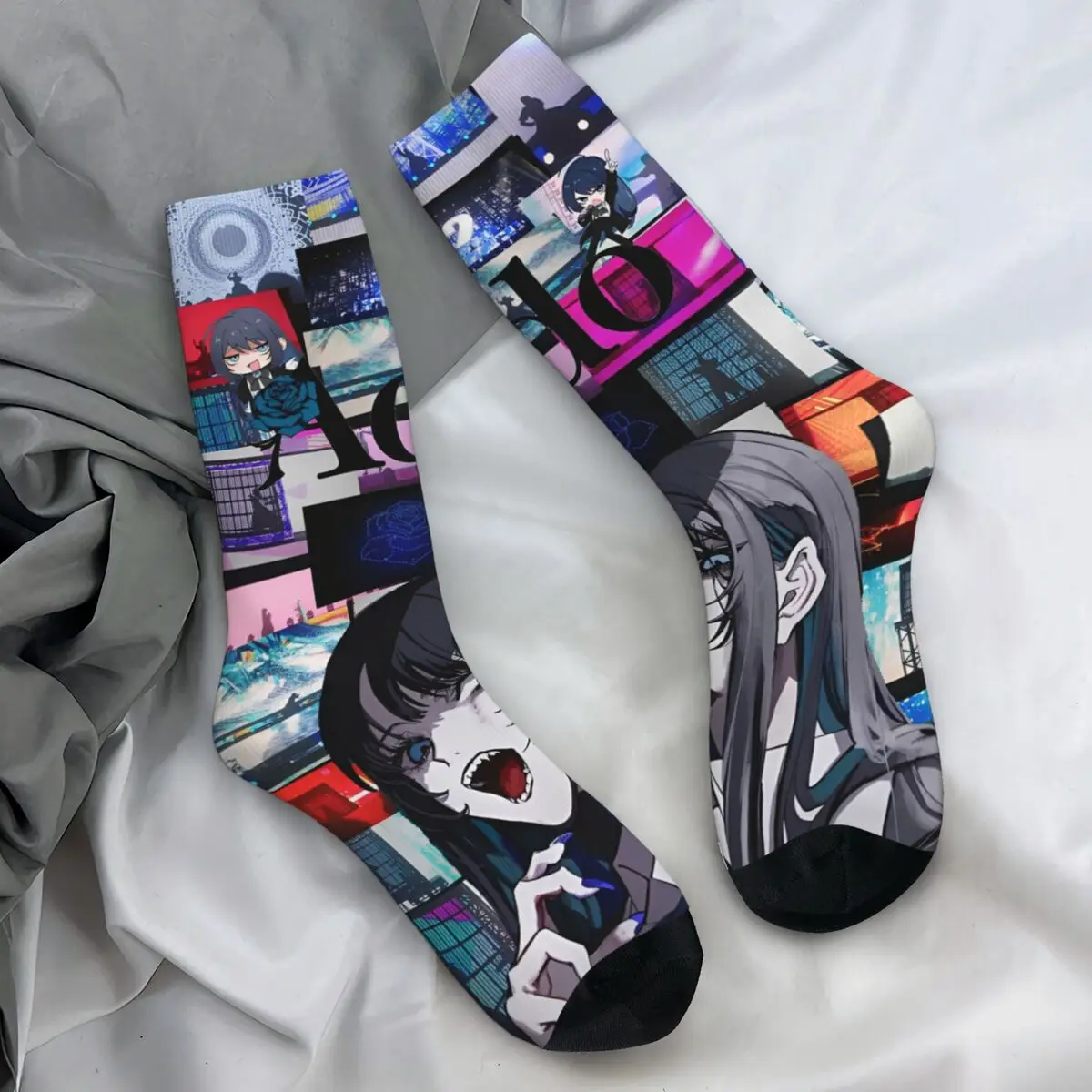 

Японские носки для певицы Ado Wish Tour, Ado Hibana World Tour 202, зимние противопотные носки для пар, средние мягкие спортивные носки