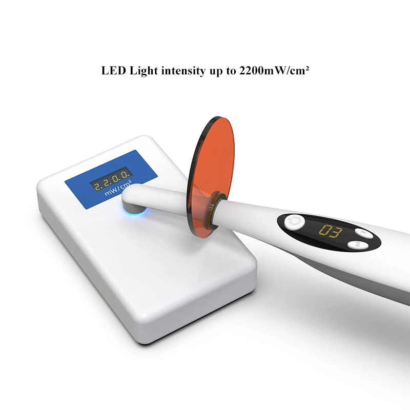 Dental Photopolimerize Light Curing Lamp, LED sem fio, 3S, Cura Resina, Ortodontia, Odontologia, Polimerizar, 2200mW por c㎡