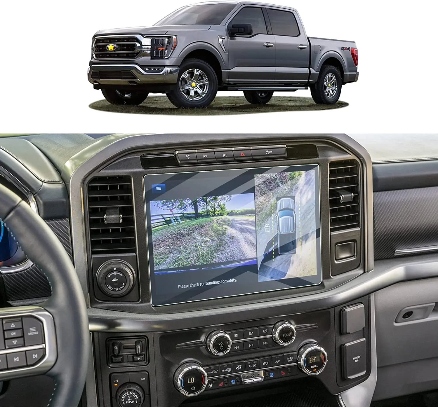 

Защитная пленка из закаленного стекла для Ford F-150 F150 SYNC4 2021 2022 2023 12 дюймов Защитная пленка для сенсорного экрана автомобильного gps навигатора