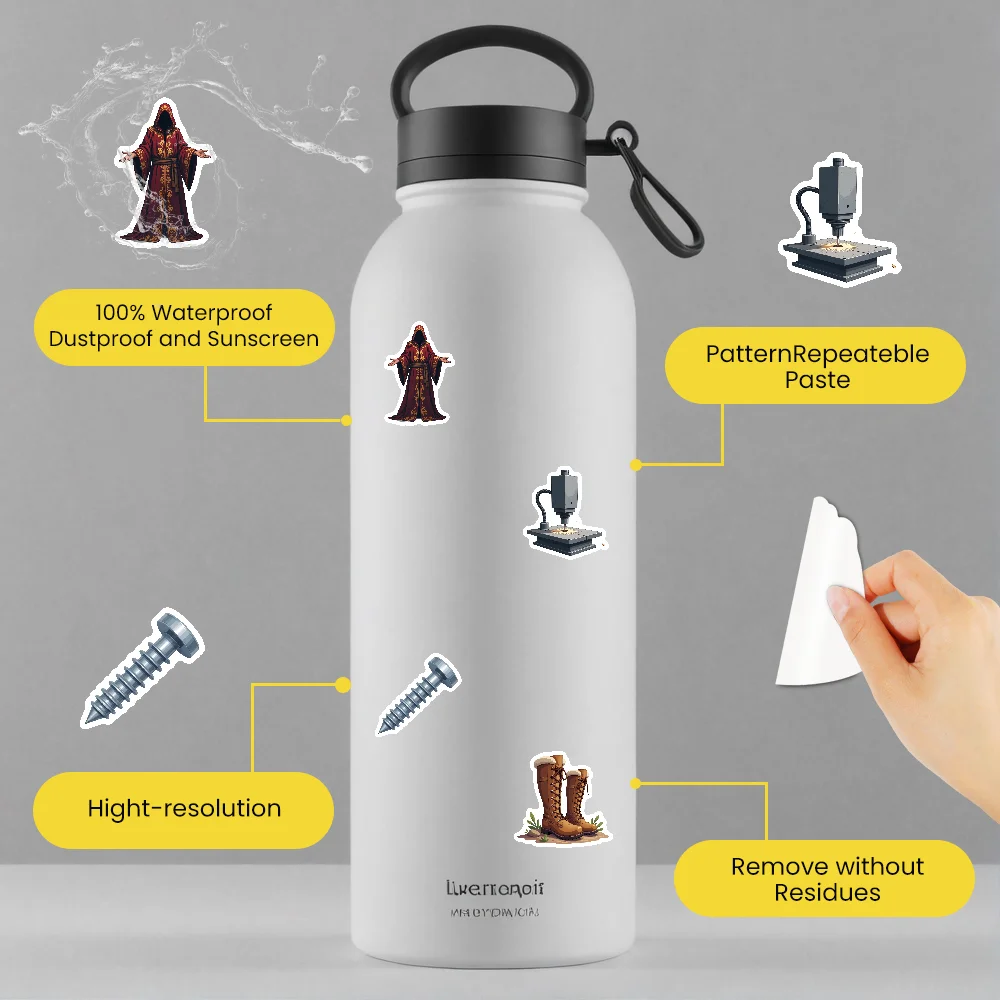 35pcs-100pcs Decals  multicolor Dark Art Stickers Battle Stickers Medieval Stickers for collections gifts personal items