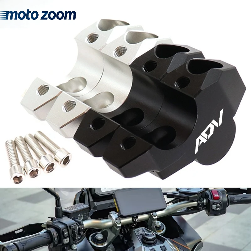 

For Honda ADV350 ADV160 ADV ADV150 CNC Aluminum Motorcycle Handlebar Riser 30mm Heightening Clamp Motorcycle Accessories