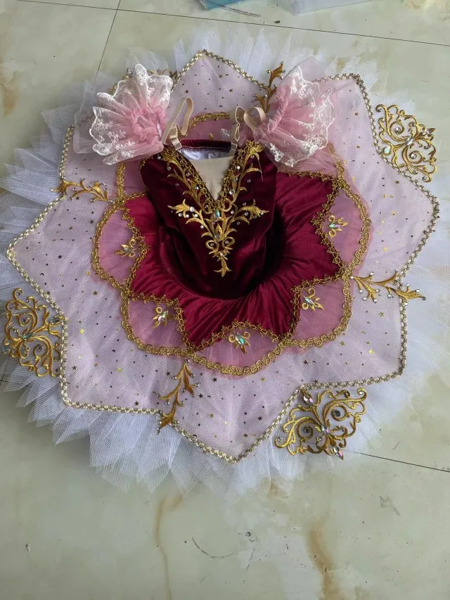 

Детское профессиональное балетное платье, вариационный костюм, маленький лебедь, пушистая вуаль, костюм-пачка для выступлений