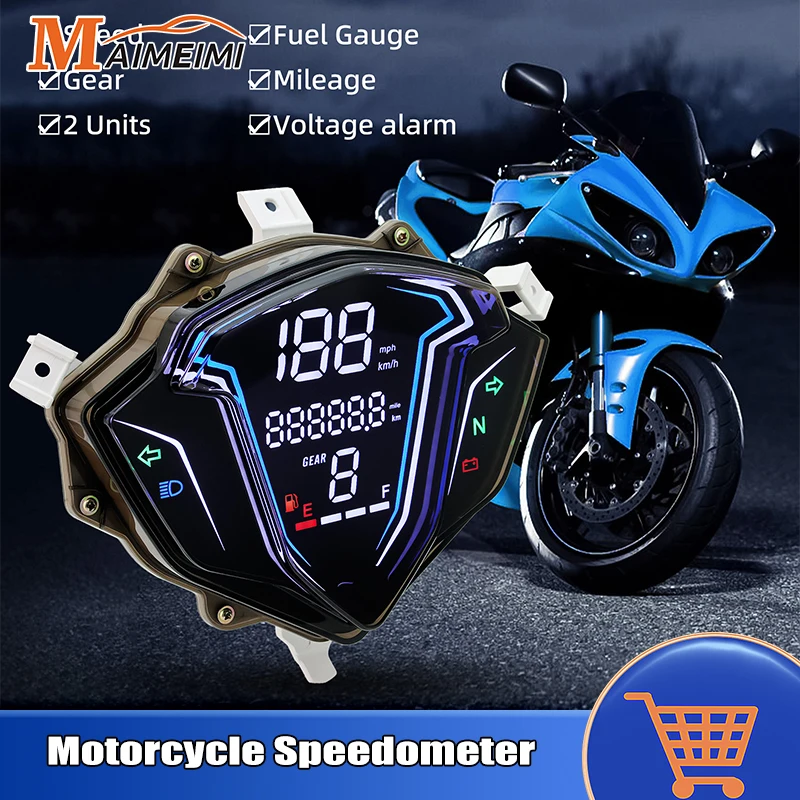 Universal Motorcycle Speedometer Instrument For Yamaha Lagenda 115 Fi Srl115 Fi / SRL 115 FI Aveta Rx110 Speed Fuel Level Gauge