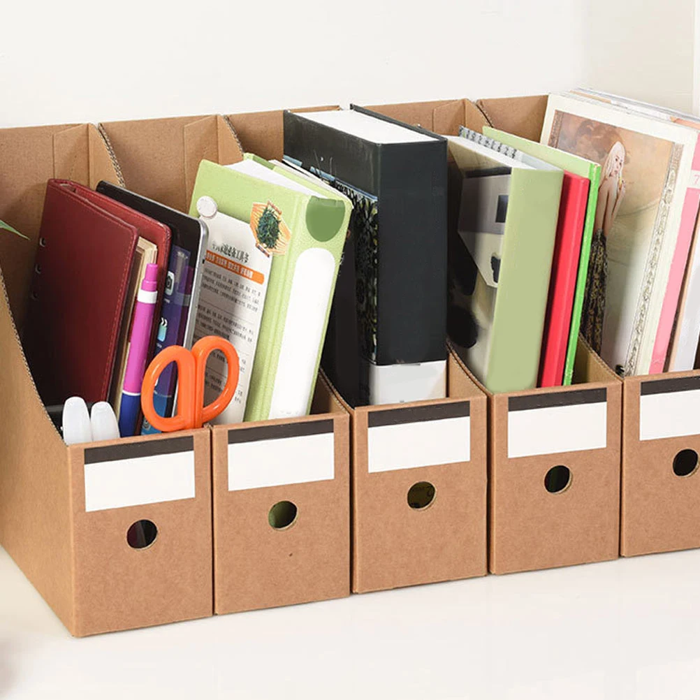 

Filing File Storage Box Office Rack Cardboard Desktop Bookcase Cabinet Bookshelf