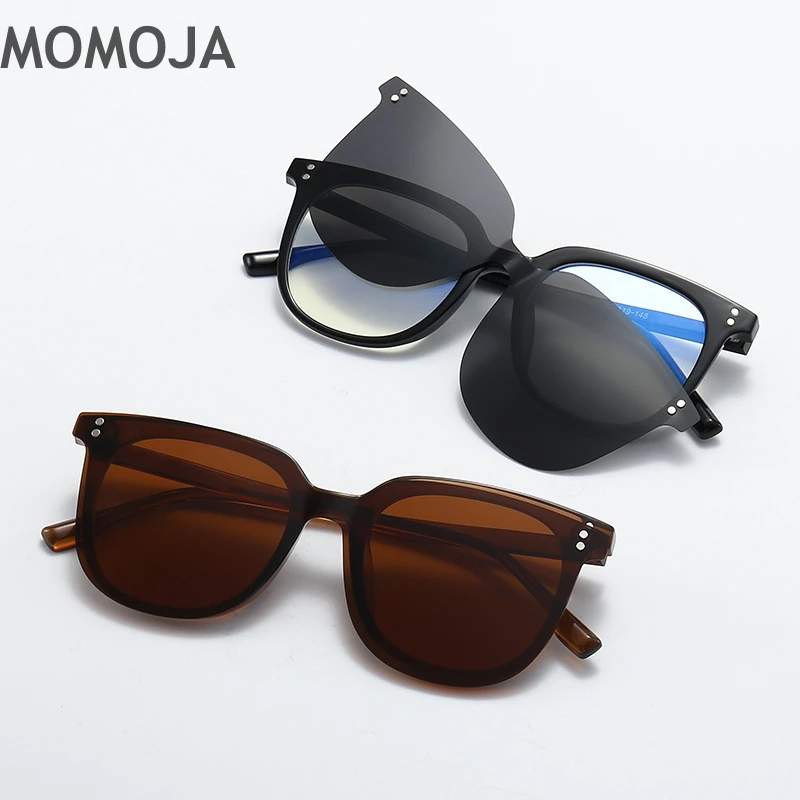 

MOMOJA New Magnetic Absorption Multi-color set, One Mirror, Three Use Set, Men's Eyeglass Frame, Optical Prescription Eyeglass