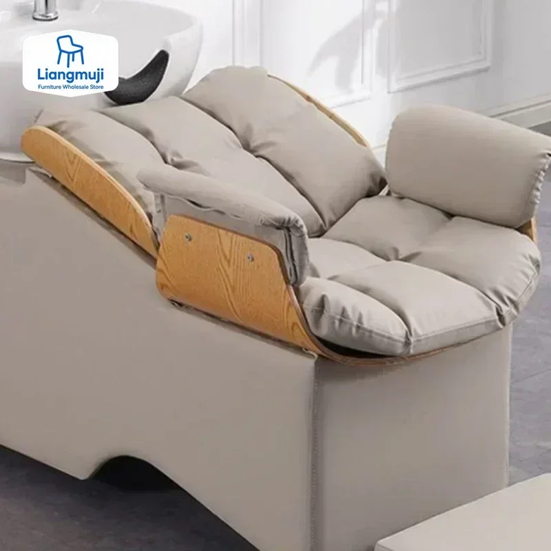 샴푸 의자 미용실 일본식 스파 가죽 등받이 세척 유닛 휴대용 워터젯 세척 태국식 마사지 침대 세면대 뷰티