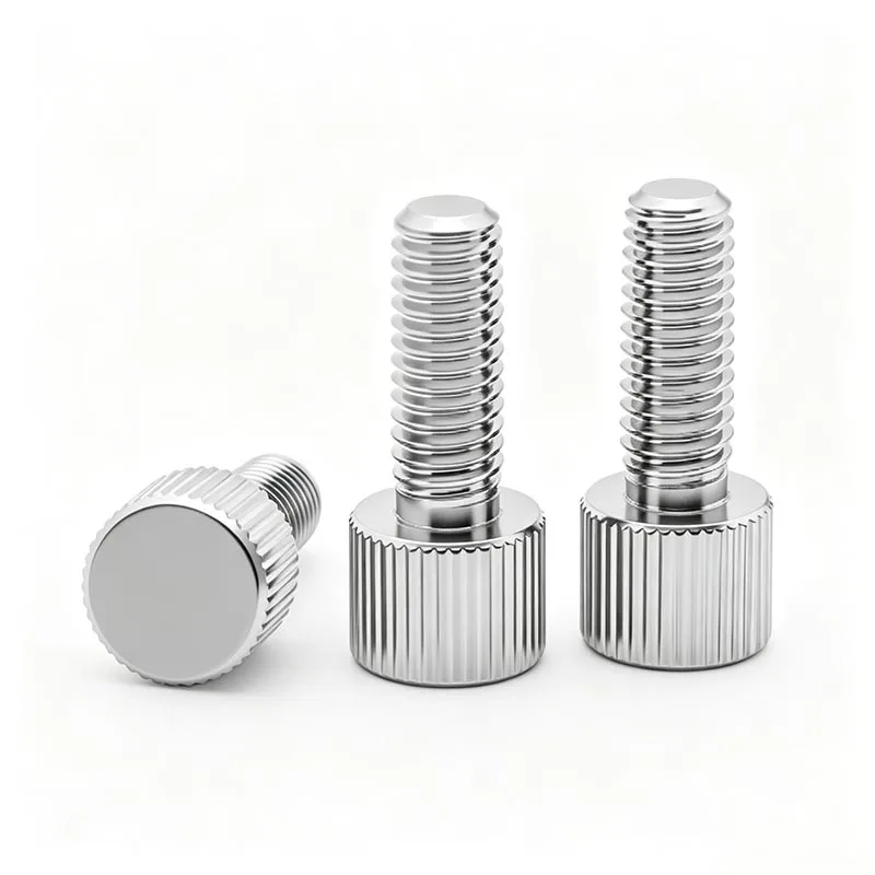 2/5pcs M2-M8  304 Stainless Steel Thumb Screws with Knurled Head for Manual Adjustment Size Range Pack of 10