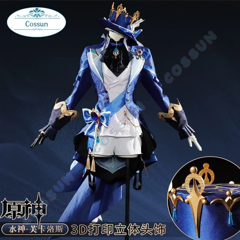 

COSSUN Game Genshin Impact Furina Косплей Костюм Focalors Костюм на Хэллоуин Женская игра Аниме Костюм