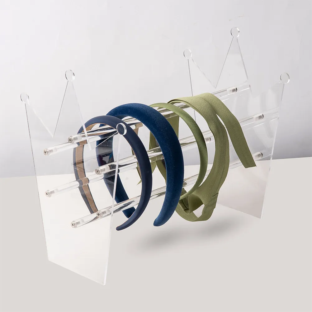 

Acrylic Crown Style Headband Organizer Rack for Hair Hoops Storage Display Headbands Stand Keep Accessories Sorted and Easily