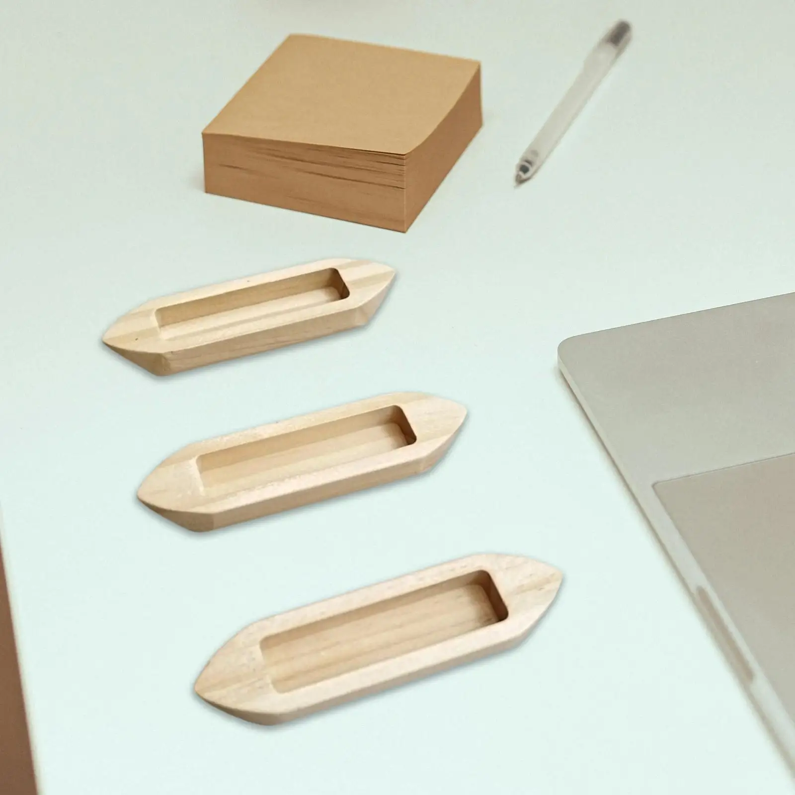 3Pcs Wooden Boat Unfinished Ornament DIY Projects Wood Boat Model for Bedroom Table Shelf Housewarming Gifts Decorations