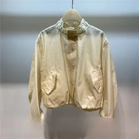 봄 여름 새로운 편안한 통기성 긴 소매 태양 보호 재킷 높은 허리 미니 스커트 원래 디자인 단일 버튼 클로저