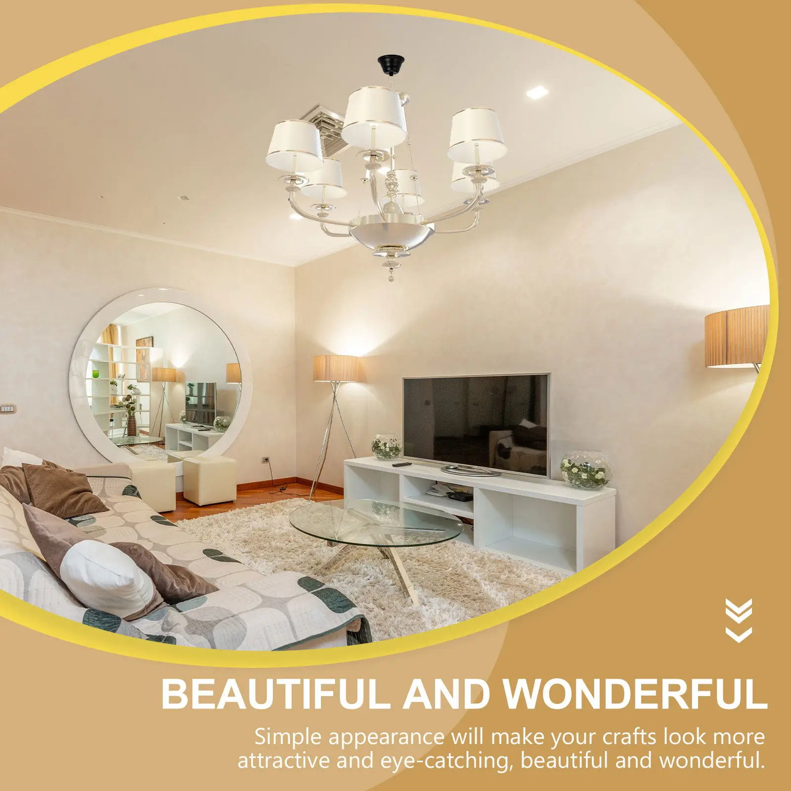 4Pcs Ceiling Light Cover Plate Chandelier Canopy Kit Installation Cover for Retro Porch Crystal Chandeliers Canopy Kit view 5