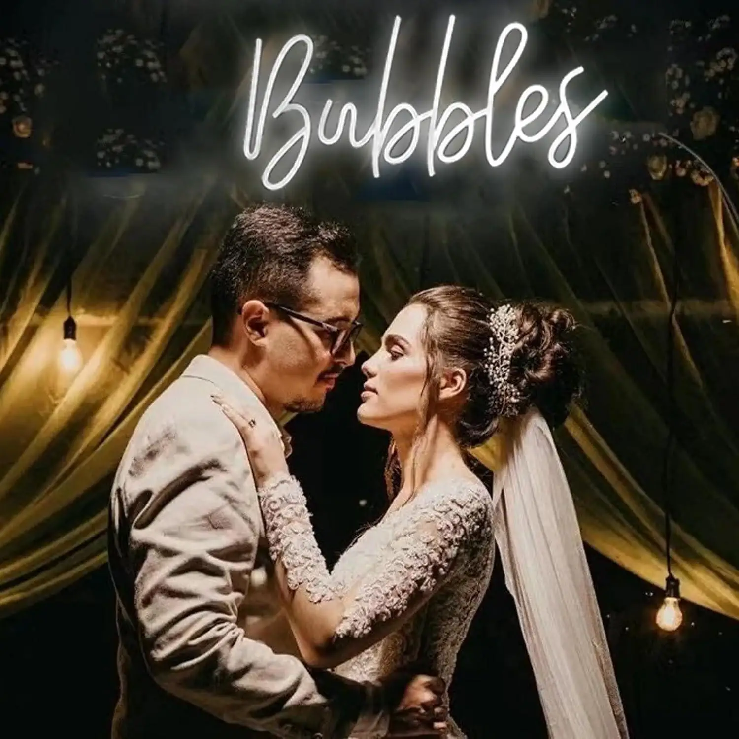 Bubbles Neon Sign USB Dimmable LED Neon Lights For Home Bedroom Wedding Party Happy Birthday Christmas Wall Backdrop Decoration