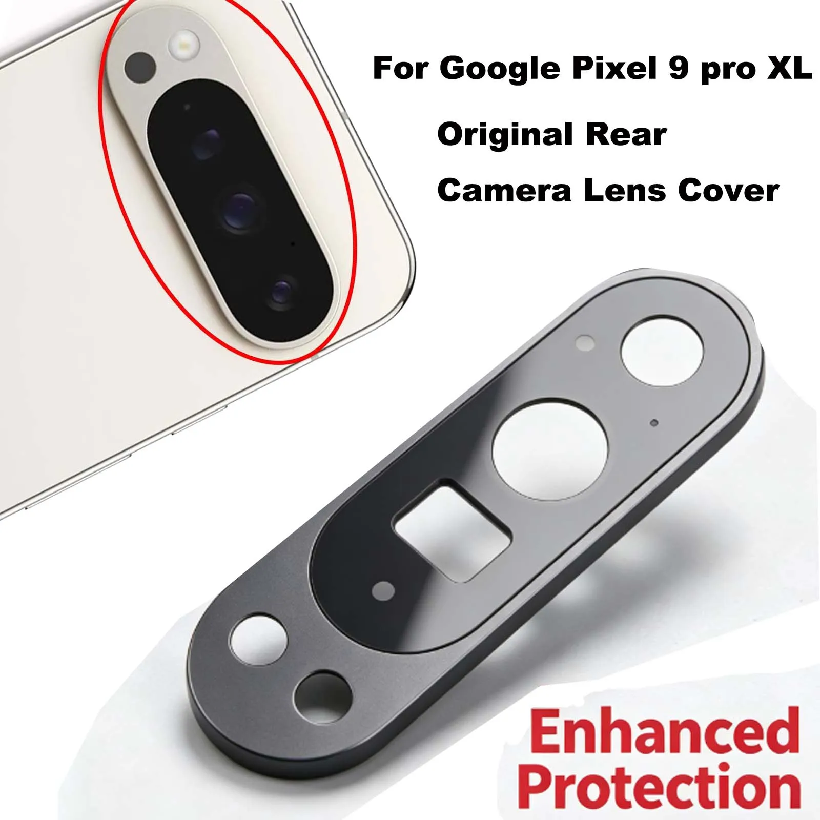 Für Google Pixel 9 Pro XL Original Rückkamera-Objektivabdeckung für verbesserten Schutz