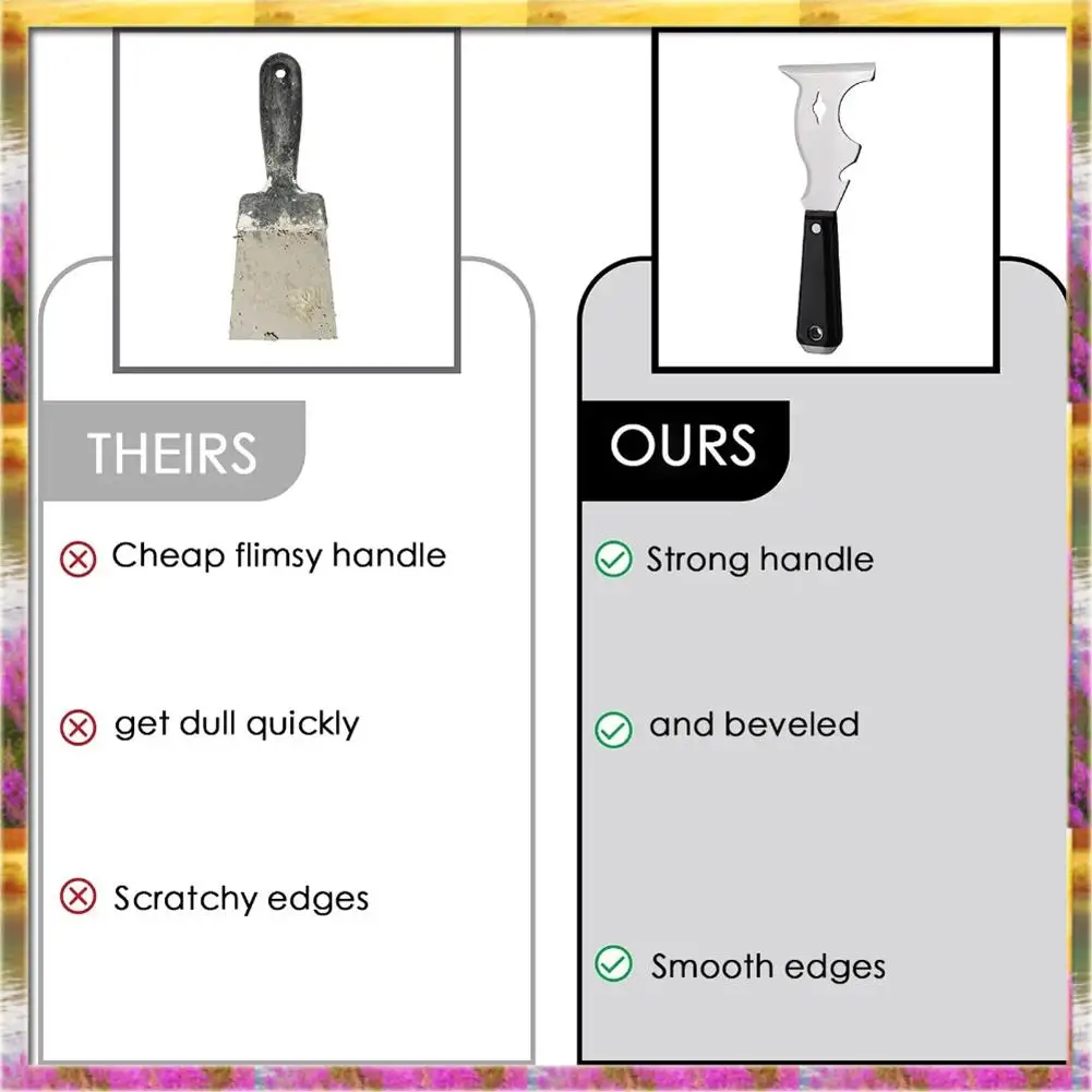 Easy Use Portable Adhesive Remover 10-In-1 Wall Scraper For Removing Adhesive Grout Caulk