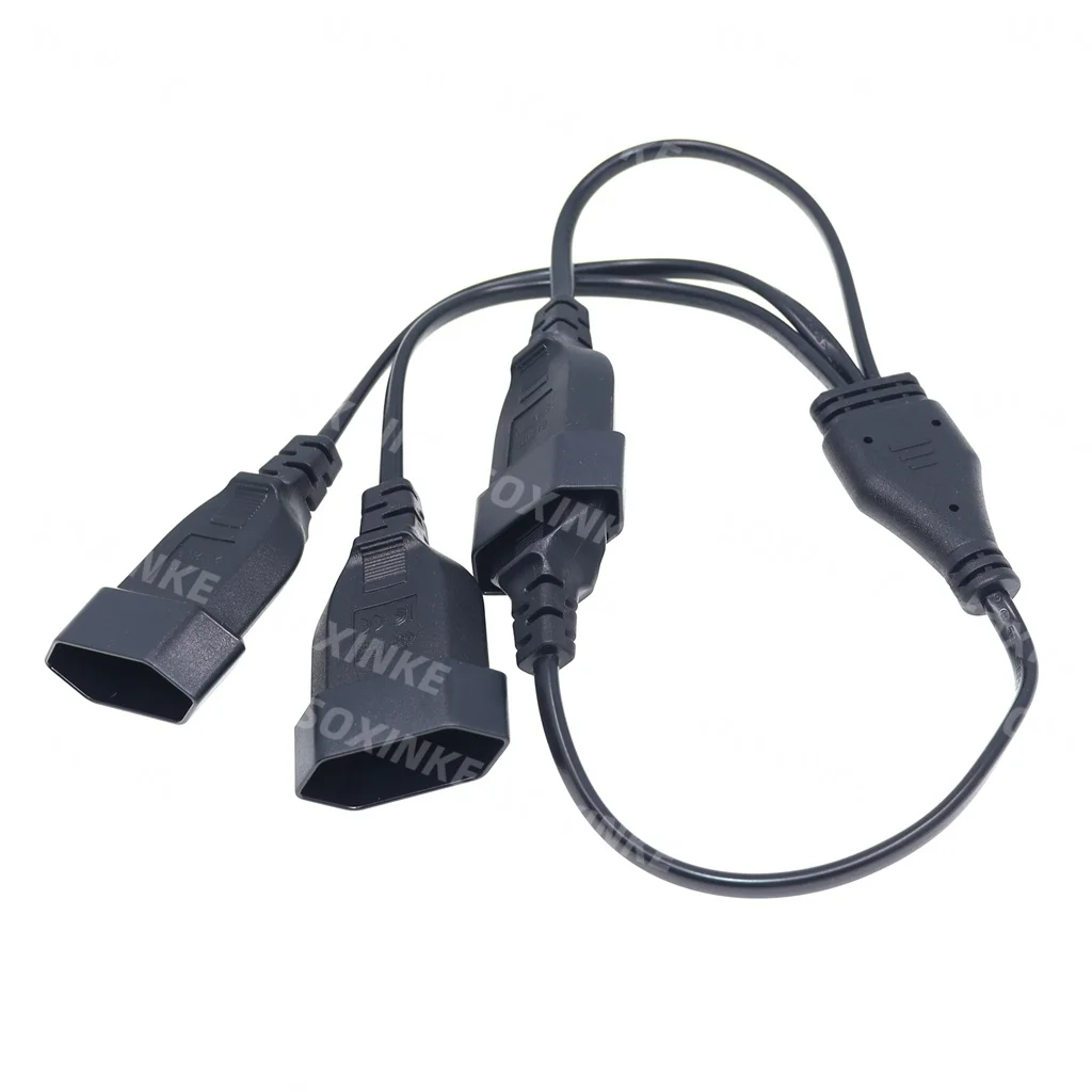 EU CEE7/16 Male to Female Dual Output,2 Ways Outlet Extension Cord European 2 Prong M/F Power Splitter Cable.