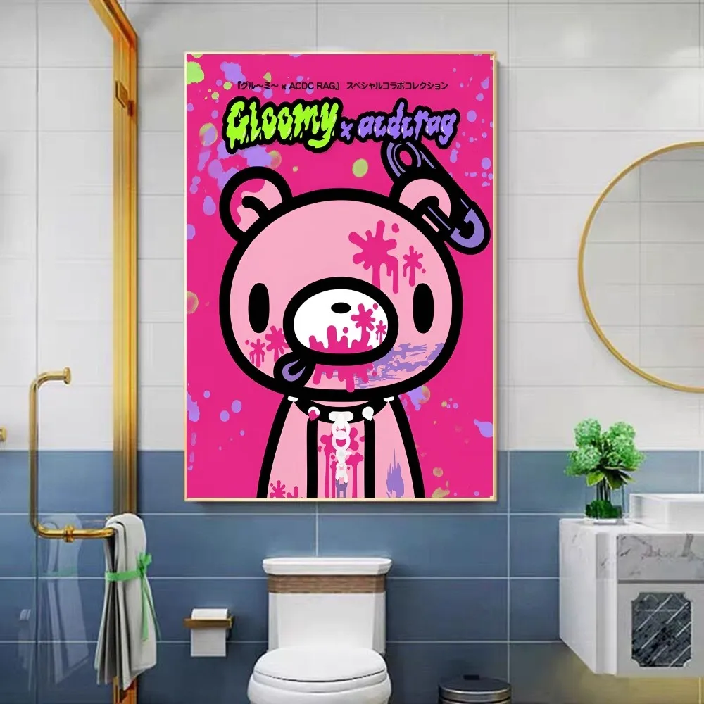 Cartone animato G-cupo orso Poster appiccicoso HD qualità Wall Art Poster retrò per la casa Kawaii Room Decor