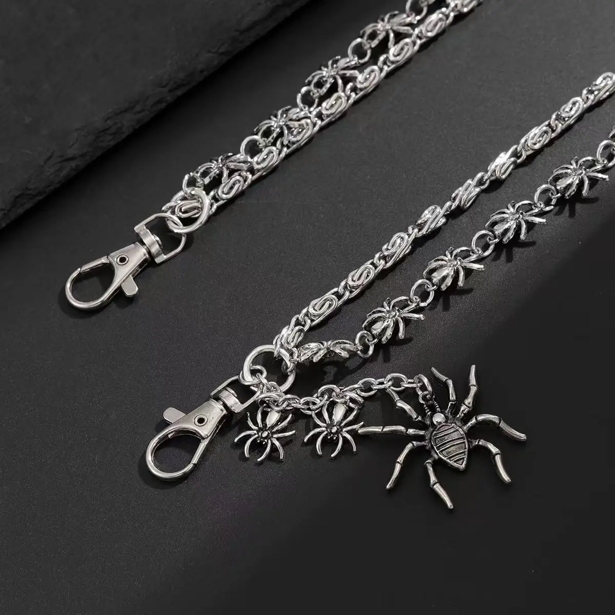 Halloween Costume Goth Spider Pendant Pants Chain for Men Women Jeans Waist Chain Punk Y2K Hip Hop Unisex Streetwear Belt Chain
