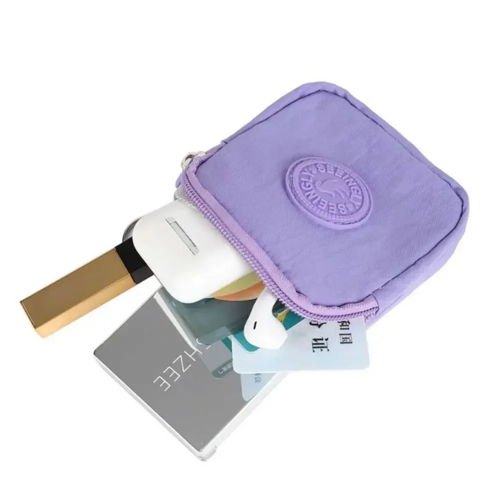 

Portable with Key Ring Waterproof Wallet Money Bag Canvas Money Coin Purse Wear-resistant Credit Card Holoder