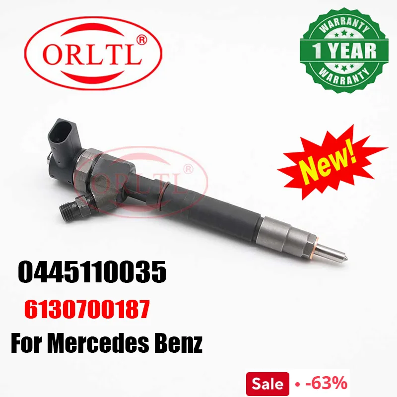 For Mercedes Benz 0445110035 6130700187 New Diesel Rail Fuel Injector 0 445 110 035 Nozzle 0986435012 0986435030 High Quality