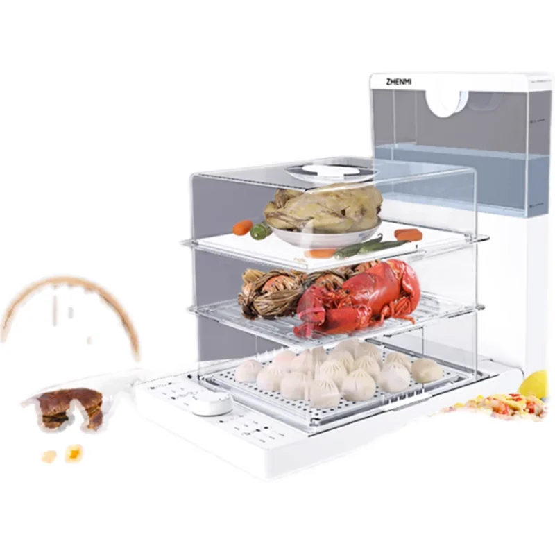 

Z1 Folding Electric Steamer Warmer Multifunction Desktop Food Steamer Household Multi-layer Steam Box Cooker Cooking Machine