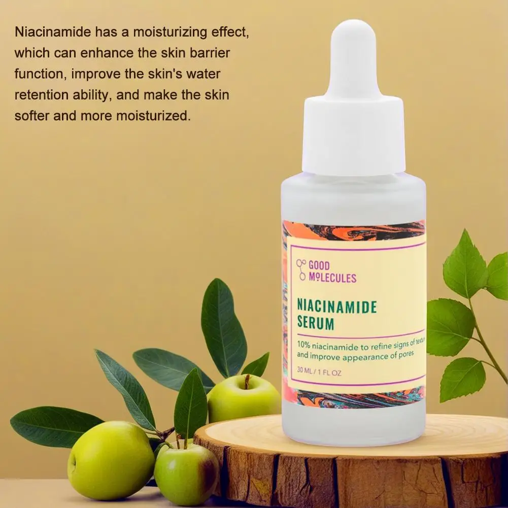 جزيئات جيدة جوهر النيكوتيناميد 10% توازن النيكوتيناميد جوهر الوجه ترطيب عميق تبييض لون البشرة تعزيز الجلد