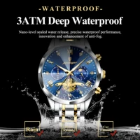 POEDAGAR Luxury Men Watch Top Original Waterproof Luminous Chronograph Man Wristwatch Stainless Steel Quartz Men's Watches Reloj 3