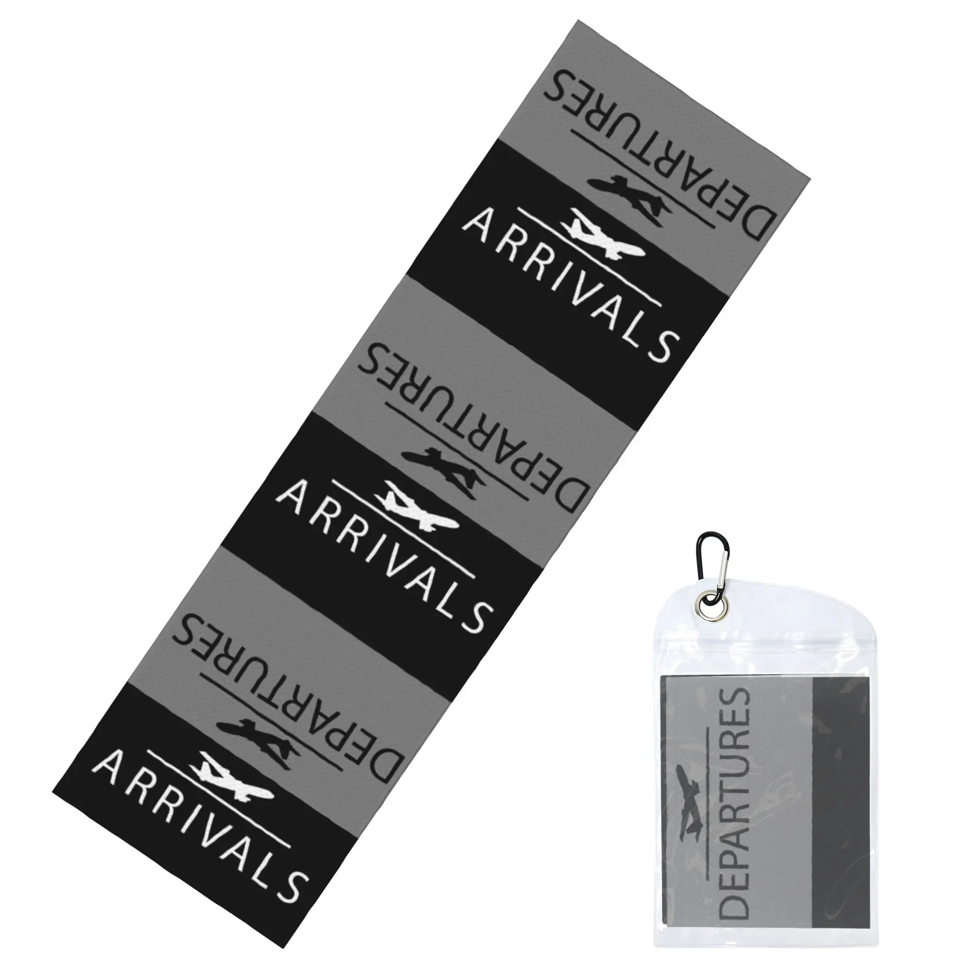 Arrivals and Departures Cold Exercise Towel Face Towel Quick Drying Aviation Departure Yoga Breathable Cold Towel