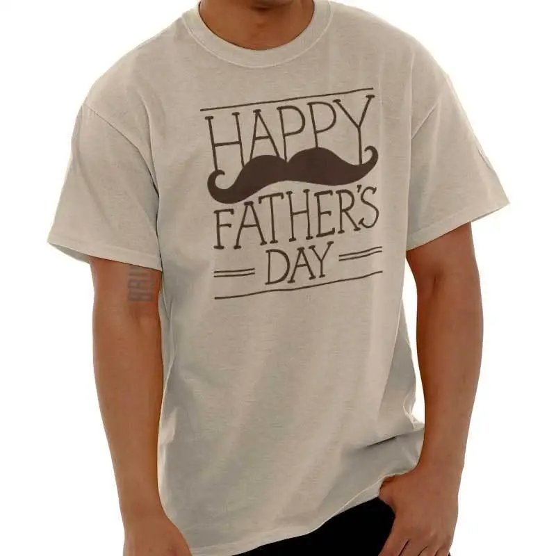 

Best Dad Mustache Hipster Fathers Day Gift Mens Casual Crewneck T Shirts Tees