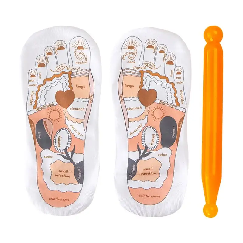 Reflexology Socks Foot Massage Socks 2 Toe Split Acupressure  Physiotherapy Foot Point Tool Socks Health Care Accessories