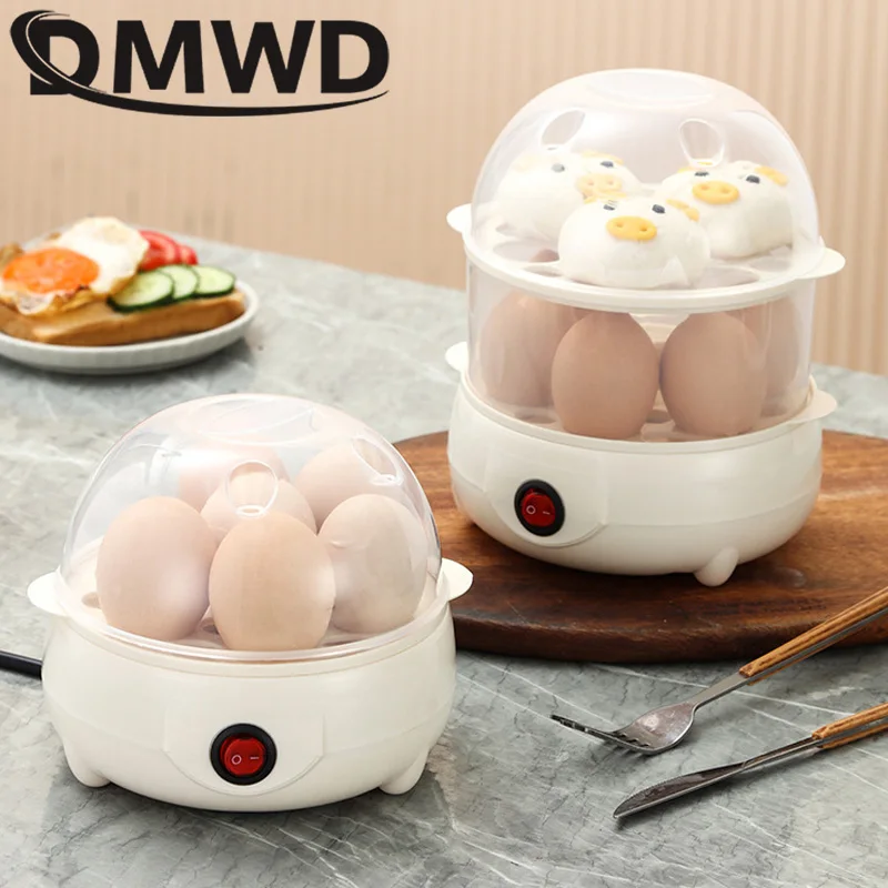 110V/220V Multifunction Rapid Heating Electric Egg Cooker 7 Eggs Boiler Food Steamer Pan Portable Kitchen Omelette Cooking Tools