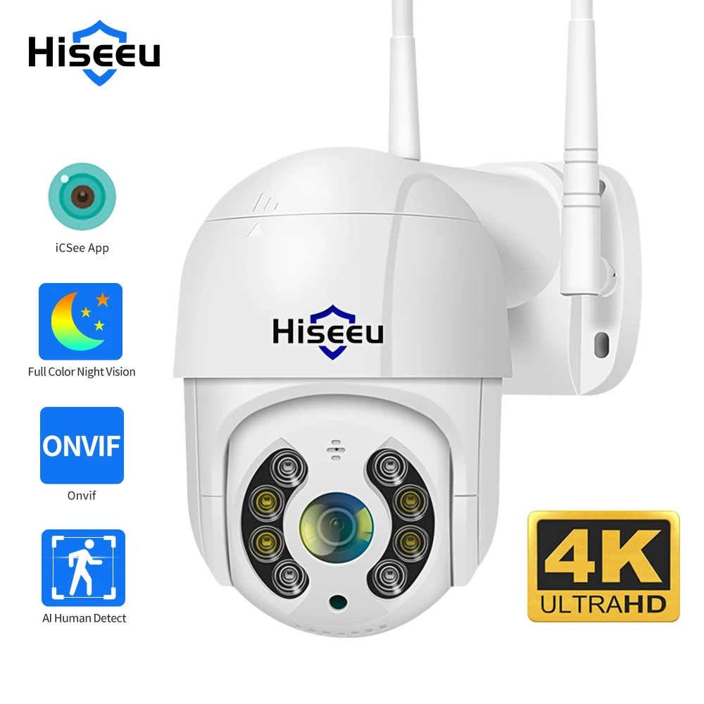 Hiseeu 3MP/5MP/8MP PTZ WIFI IP Camera Speed Dome Outdoor 5X Digital Zoom wireless Video CCTV Surveillance Camera