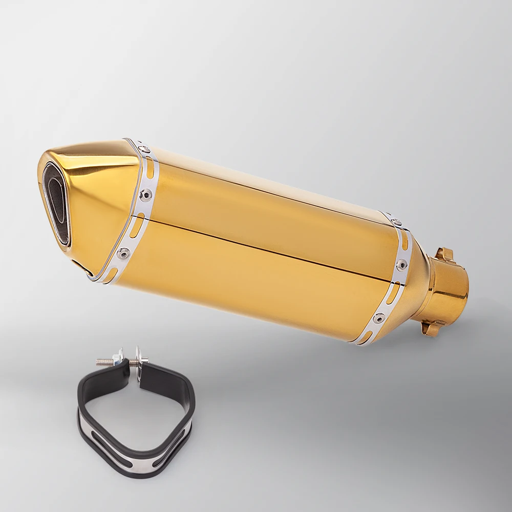 Motorcycle modified golden B370 universal exhaust pipe 51MM 250SR TNT600 RC39 motorcycle db killer Slip On