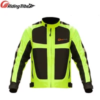 Chaqueta de motocicleta transpirable de estilo veraniego para hombre y mujer, abrigo de moto de noche de alta visibilidad con 5 uds de almohadillas protectoras JK-21