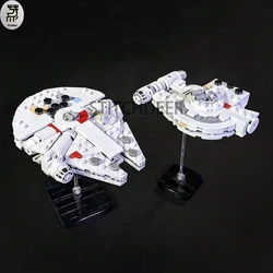 Light Cargo Ship MOC Millennium Falcon & Outrider 2.0 Micro Scale Building Blocks Spacecraft DIY Assemble Toy Brick Holiday Gift