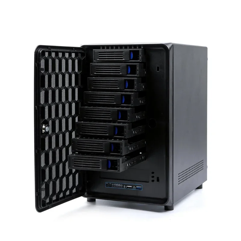 FH-8 Disk Position NAS Chassis, Chassis 8087 Data Interface, New Multi-disk Hot-swappable NAS Black Synology Chassis DIY