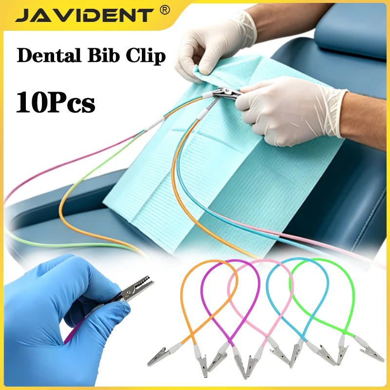 Dental Colourful Bib ClipsAutoclavable Silicone Dental Patient Clip Scarf Clip Napkin Holder Dental Disposables