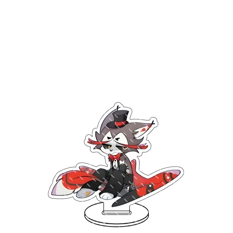 10 cm Hazbin Otel Karikatür Figürü Kabuğu Melek Toz Ayakta Anime Akrilik Standı Masaüstü Dekorasyon Moda Süsler Çocuklar Hediyeler