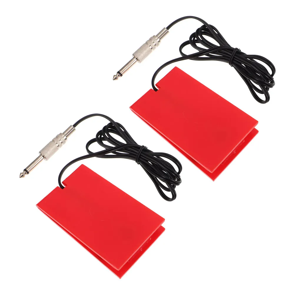 2Pcs Tattoo Foot Pedal Touch Switch Non Slip Foot Control Pedal Plug for Tattoo Machines Power Supply Equipment