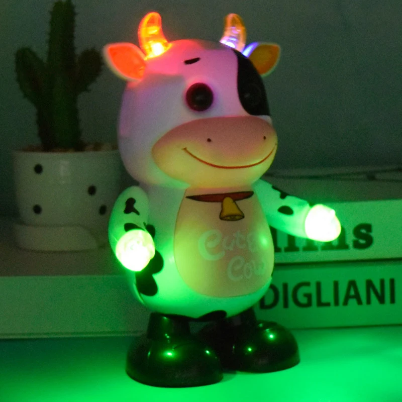 Vaca Robô Dançando para Bebê, Canções, Brinquedos Elétricos, Som e Luz, Música Vaca, Interação Pai-Filho, Brinquedos da Criança, Presente de Natal Kid