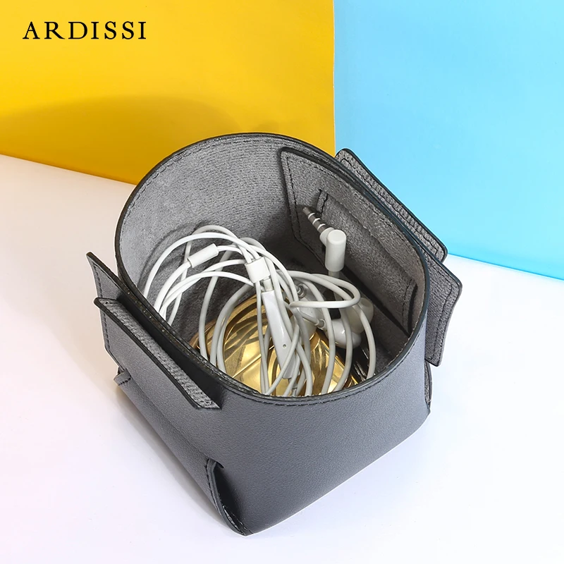 ARDISSI Foldable Cosmetics Storage Box Stationery Organizer Earphone Finishing Basket Clutter Sundries Pot Container Collection