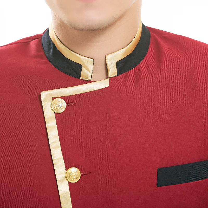 red uniform for men hotel reception uniform for men hotel receptionist hotel waiter clothes