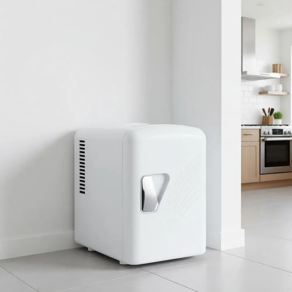 

Мини-холодильник Mini Ridge 4 литра, 6 банок, компактный портативный, с охлаждением 4А, для спальни, автомобиля, офиса, общежития (белый)