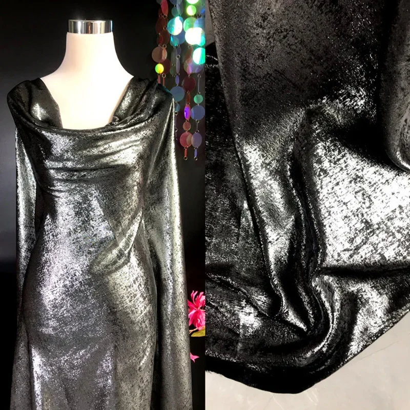 Minimum purchase: 100 meters soft special bronzing fabric metallic bronzing flash dress performance wear fashion
