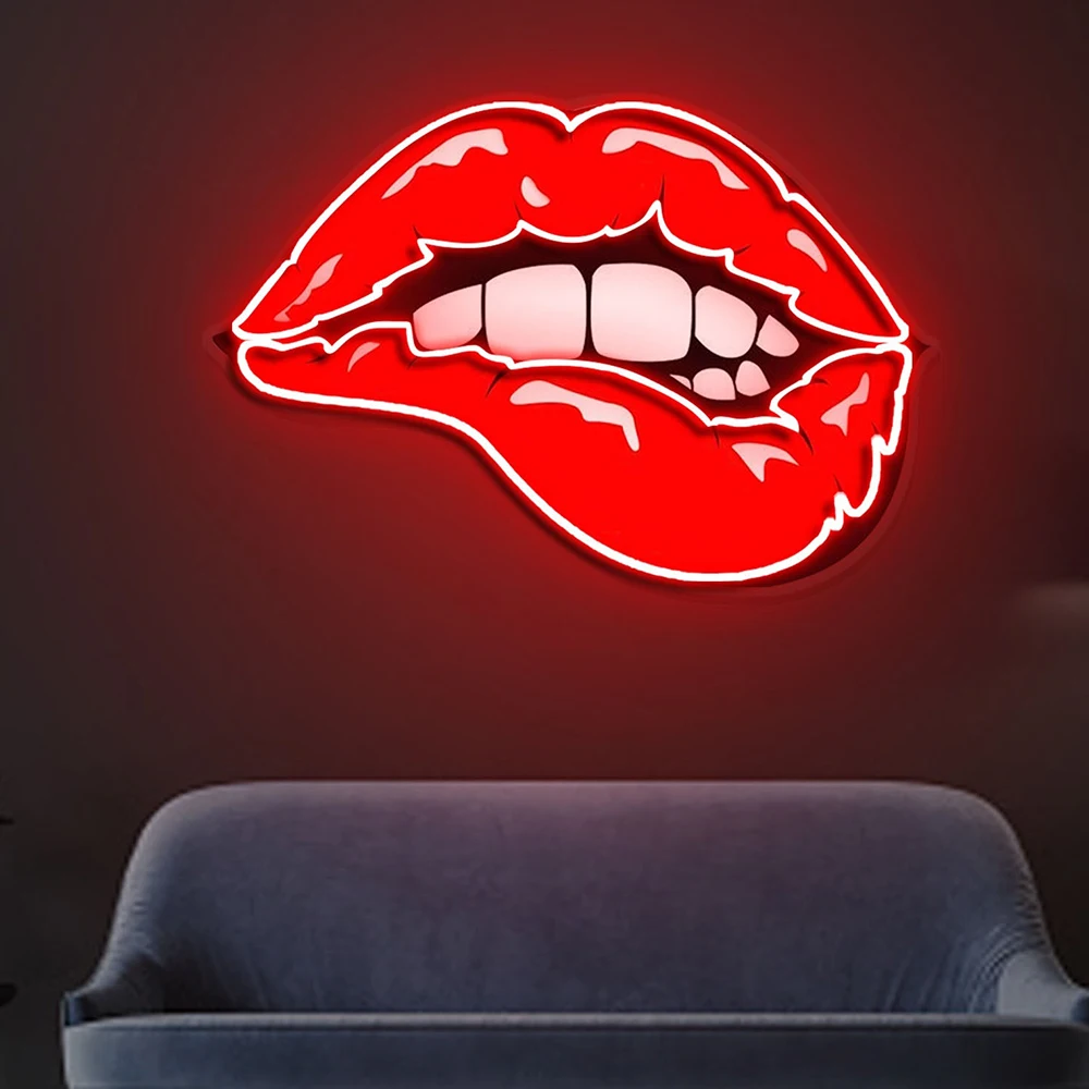 Taste of Your Lips Neon Sign Custom Living Room Business Decor LED Neon Light Signs for Home Party Bar Club Wall Decorations