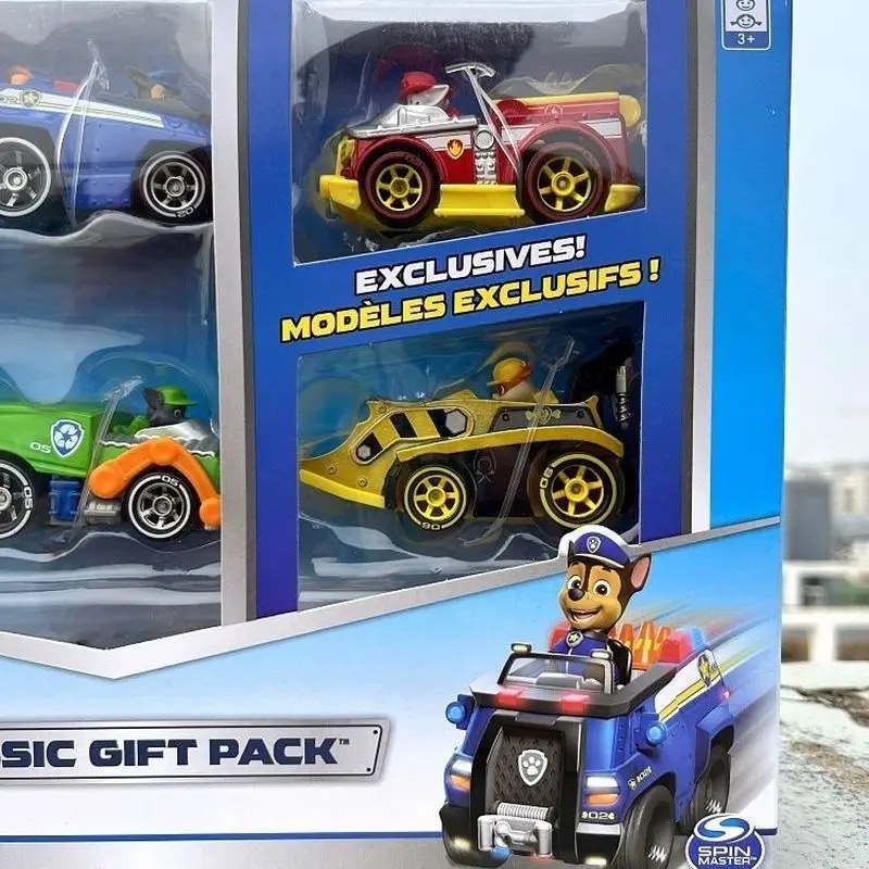 2025 nouvelle patte patrouille transformant Bus série alliage voiture ensemble boîte-cadeau figurine jouets film vrai métal enfants jouets cadeaux de noël