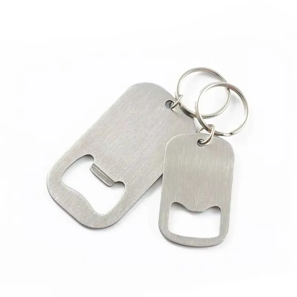 Stainless Steel Beer Bottle Opener Drink Starter Bag Hanging Bottle Opener Keychain Simple Key Chain Pendant Restaurant