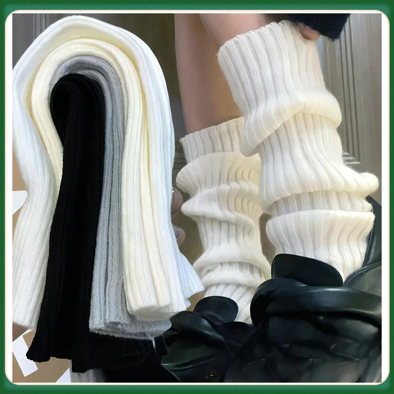 40-70cm Knitted Lolita Leg Warmers Women's Long Socks Autumn Winter Wool Foot Cover Arm Warmer Y2K Crochet Heap Socks Boot Cuffs
