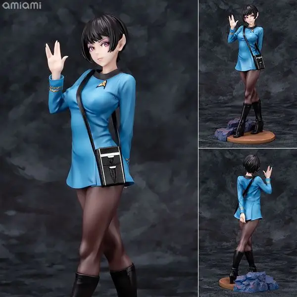 20cm Star Trek Figure Vulcan Anime Girl Figure Bishoujo Science Officer Command/Medical Officer Action Figure Model Toy Gift